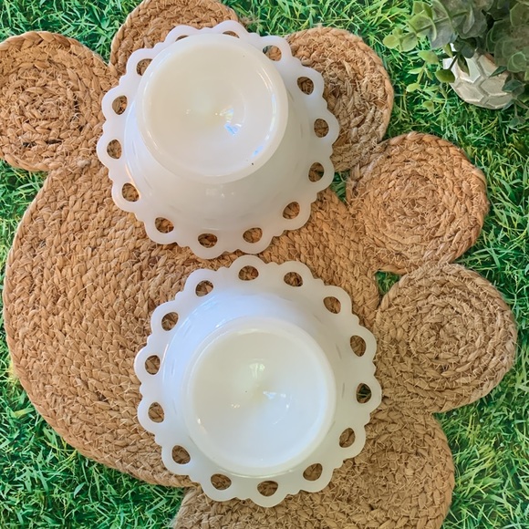 Vintage Glimma Glimåkra white Opal milk glass bowl dish (set of 2), EUC - Picture 7 of 11